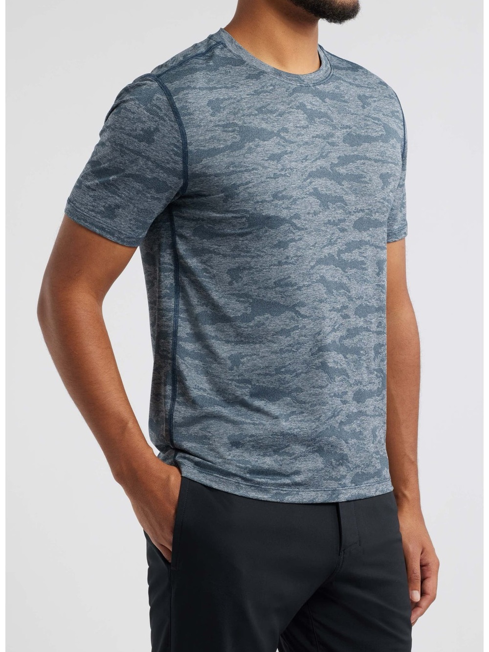 Ten Thousand Camo Knit Performance T-Shirt Gray Size S